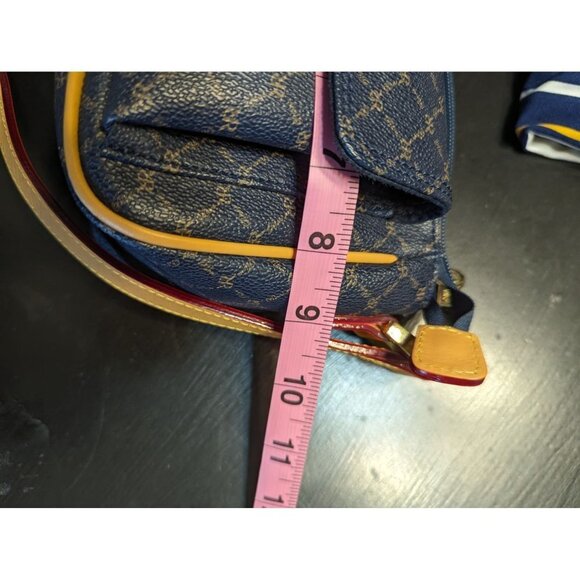 RIONI SIGNATURE Navy blue small POCKET PURSE CROSSBODY BAG - Picture 14 of 16